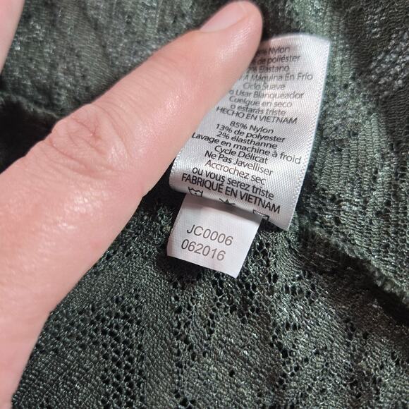 Lularoe Women Medium Green Open Front Loose Knit Cardigan Spring Fall EUC Boho - Picture 11 of 13